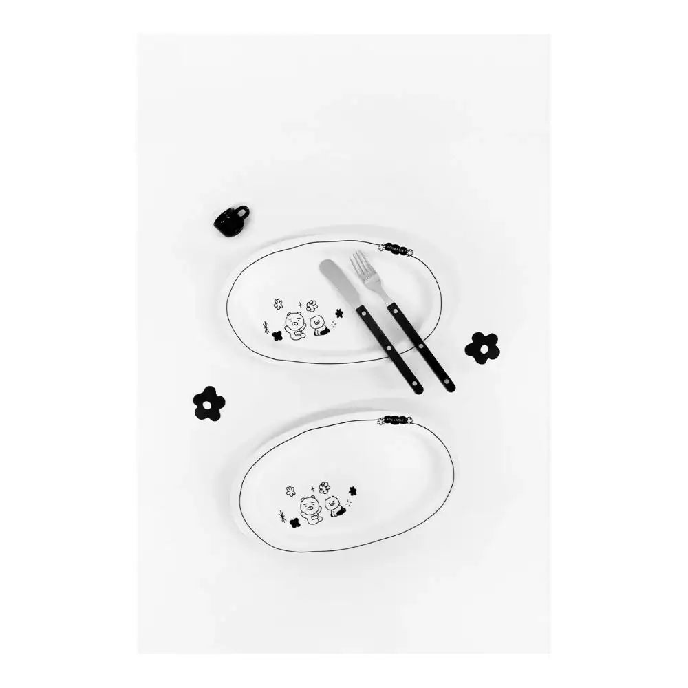 Kakao Friends - Doodle Doodle Ryan & Choonsik Plate - Kakao Friends - Home & Living, Accessories - Harumio