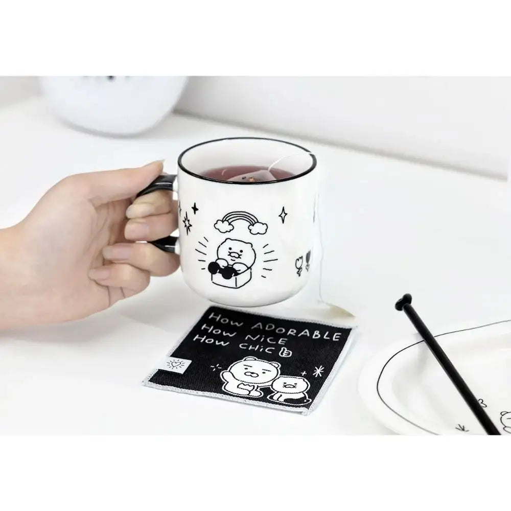Kakao Friends - Doodle Doodle Ryan & Choonsik Fabric Coaster Set - Kakao Friends - Home & Living, Accessories - Harumio