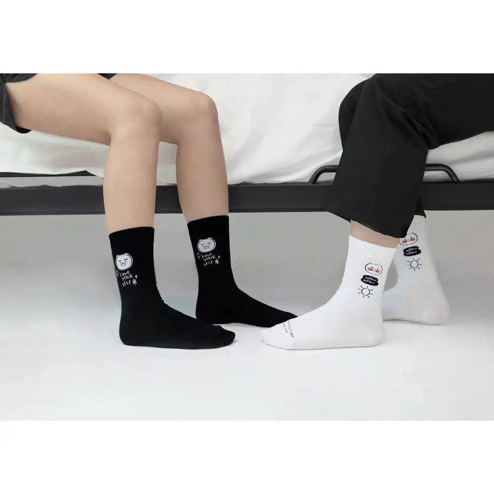 Kakao Friends - Doodle Doodle Ryan & Choonsik Long Socks Set - Kakao Friends - Home & Living, Accessories - Harumio
