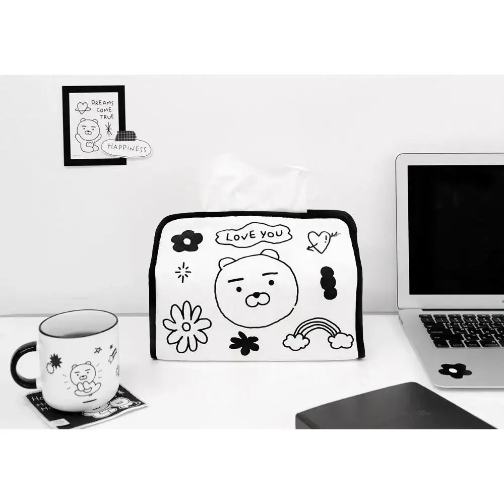 Kakao Friends - Doodle Doodle Ryan & Choonsik Fabric Tissue Case - Kakao Friends - Home & Living, Accessories - Harumio
