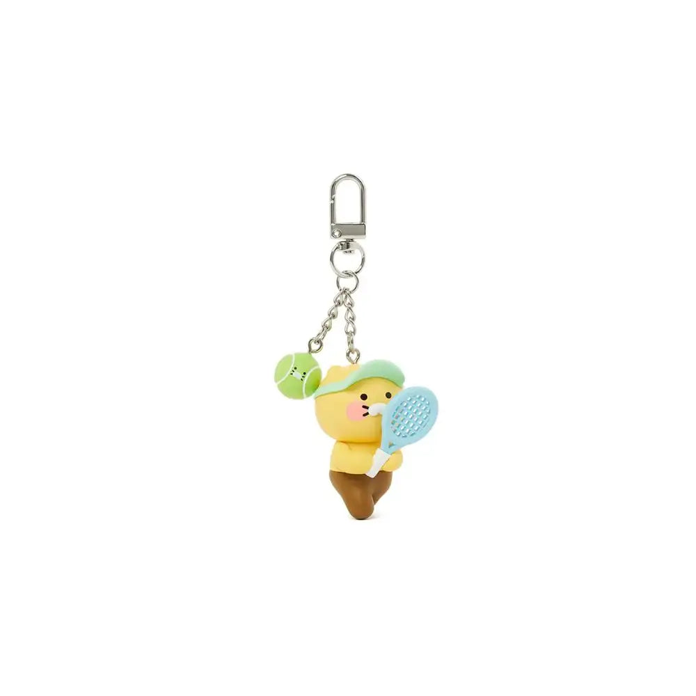 Kakao Friends - Choonsik Plays Tennis Figure Keyring - Kakao Friends - Accessories - Harumio