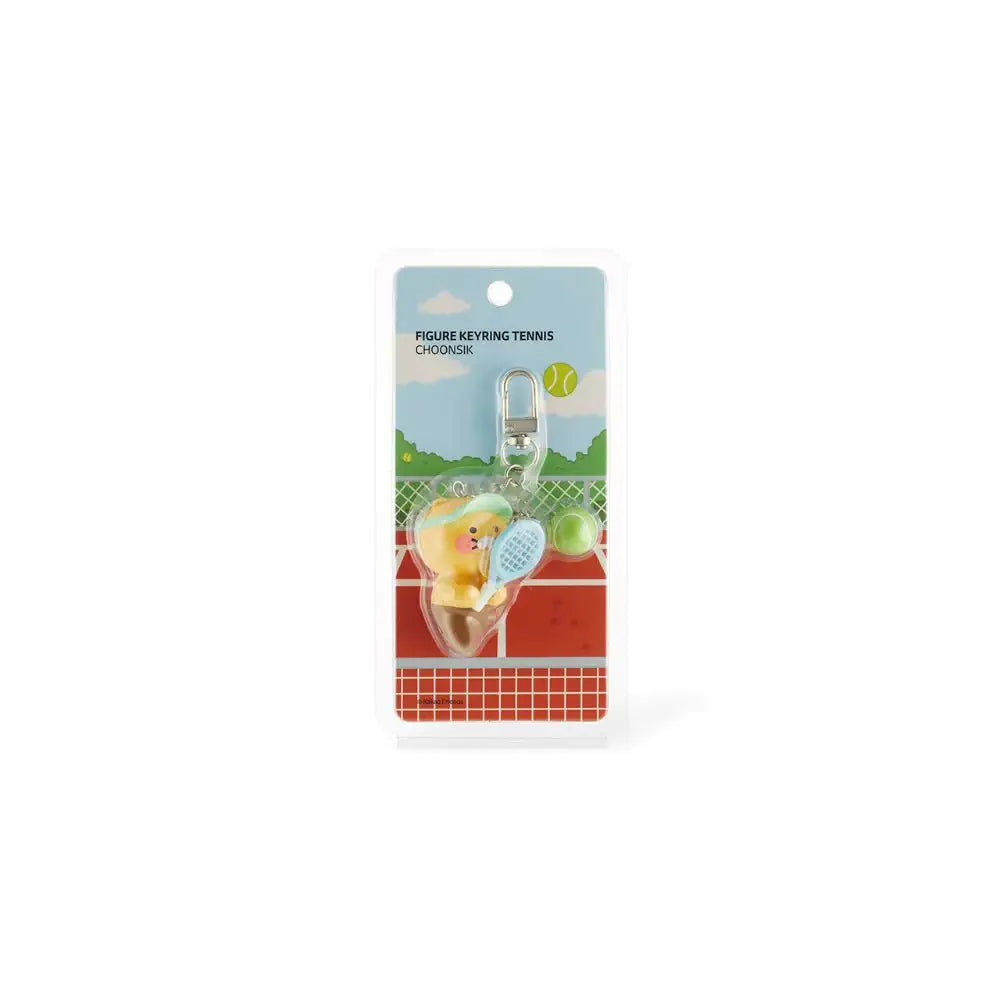 Kakao Friends - Choonsik Plays Tennis Figure Keyring - Kakao Friends - Accessories - Harumio