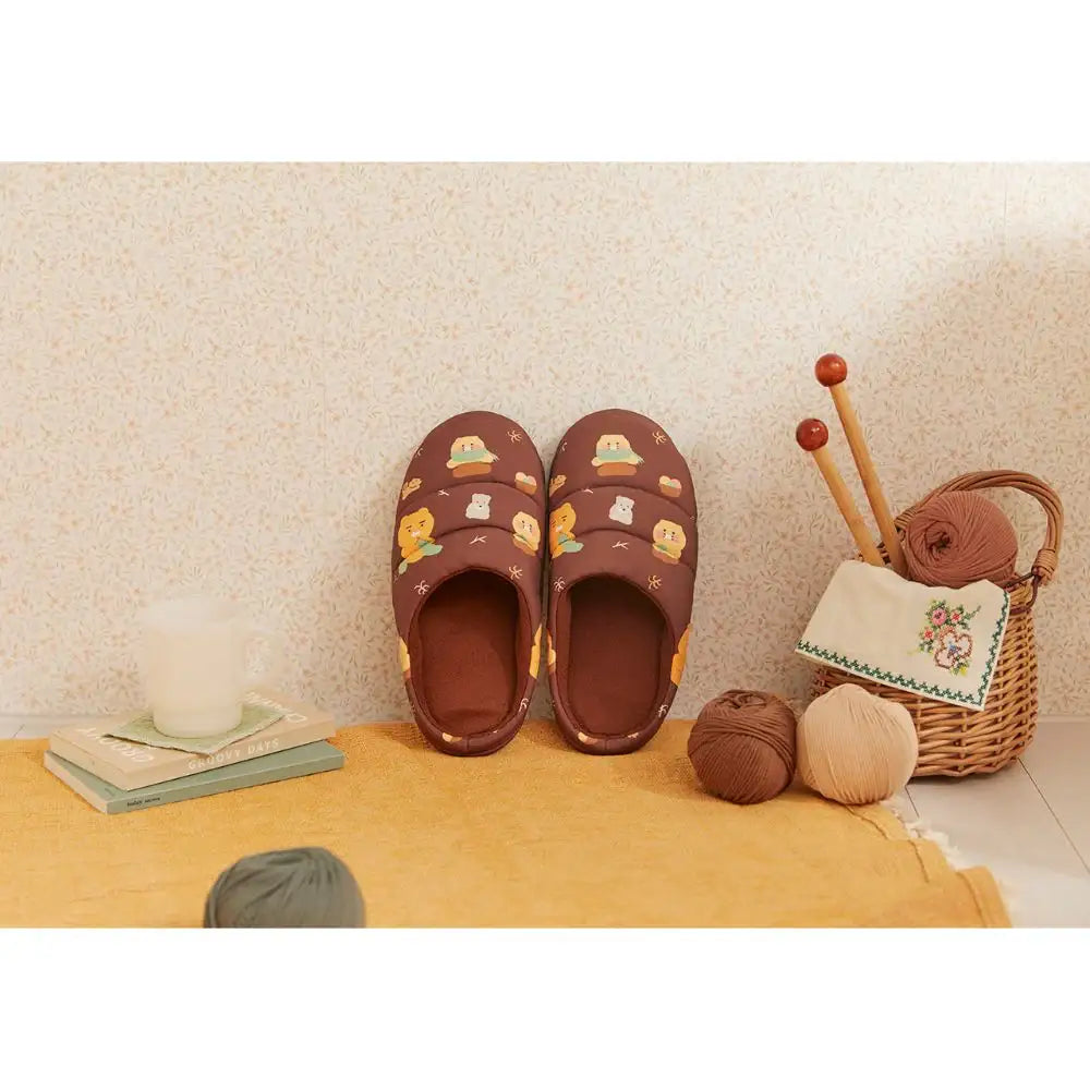 Kakao Friends - Ryan & Choonsik Cabin in the Forest Padded Slippers - Kakao Friends - Home & Living, Accessories - Harumio