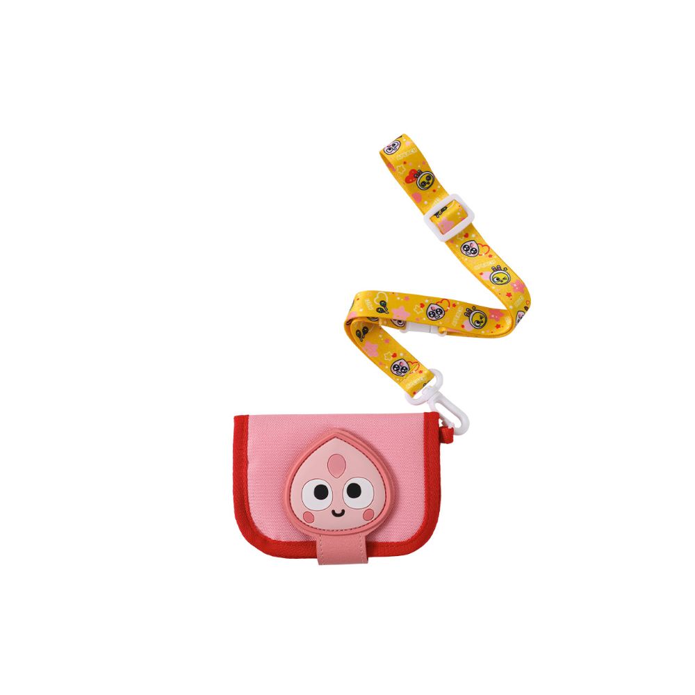 Kakao Friends - Pink Apeach Kids Necklace Wallet
