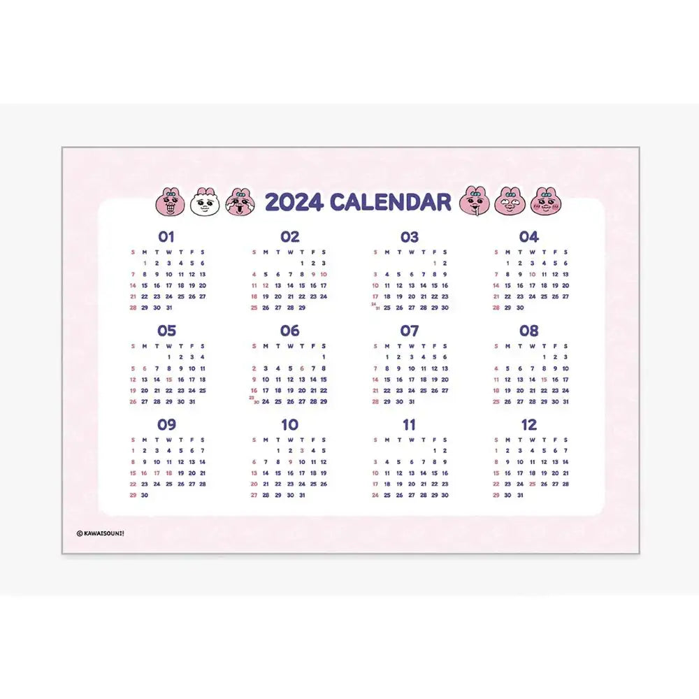 Kakao Friends - Punkyu Rabbit 2024 Desk Calendar - Kakao Friends - Home & Living, Accessories - Harumio