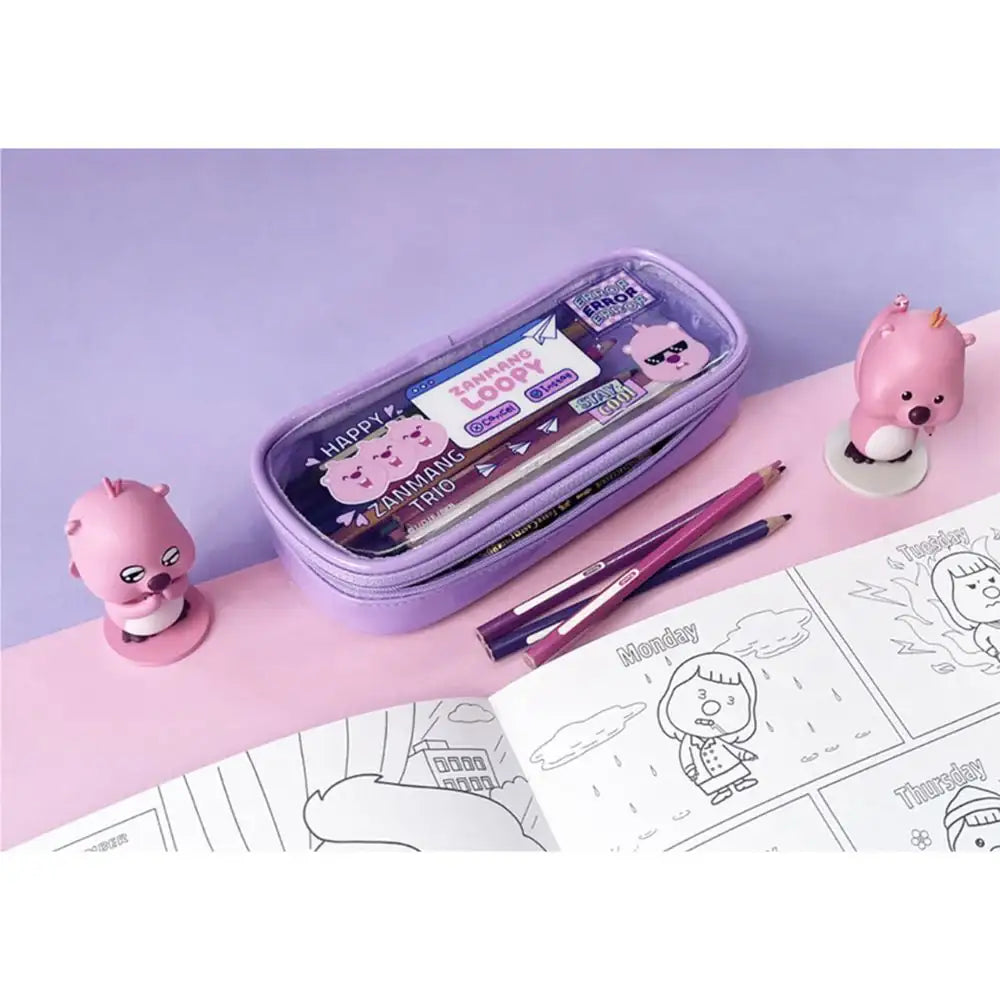Kakao Friends x Zanmang Loopy - Stay Cool Pencil Pouch - Kakao Friends x Zanmang Loopy - Home & Living, Accessories - Harumio