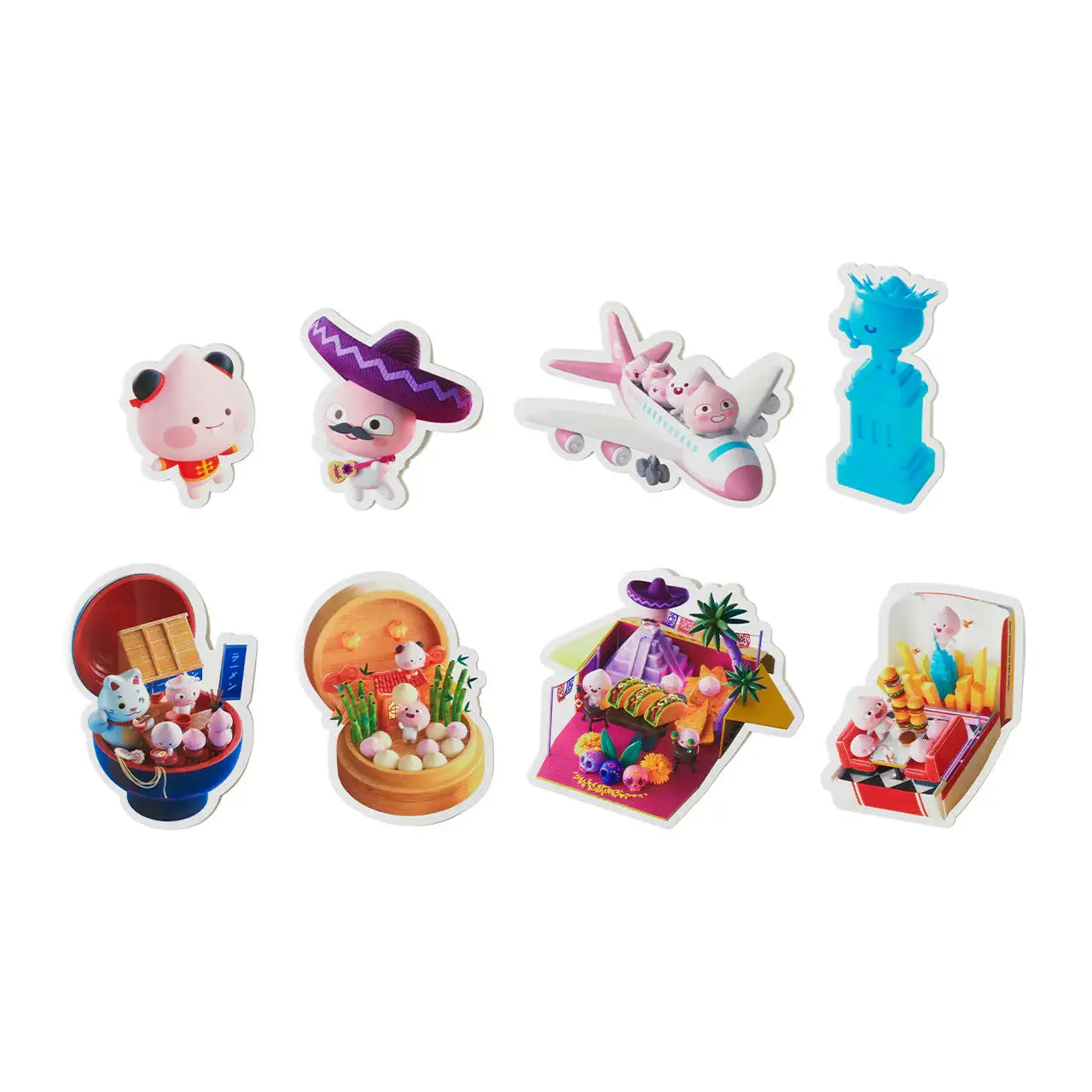 Kakao Friends - Apeach Imagination Tour Sticker Set - Kakao Friends - Home & Living, Accessories - Harumio