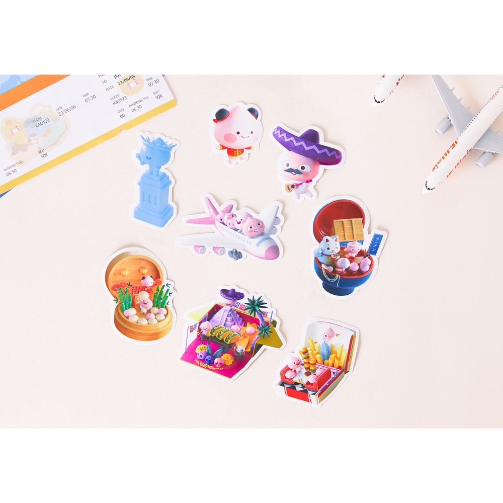 Kakao Friends - Apeach Imagination Tour Sticker Set