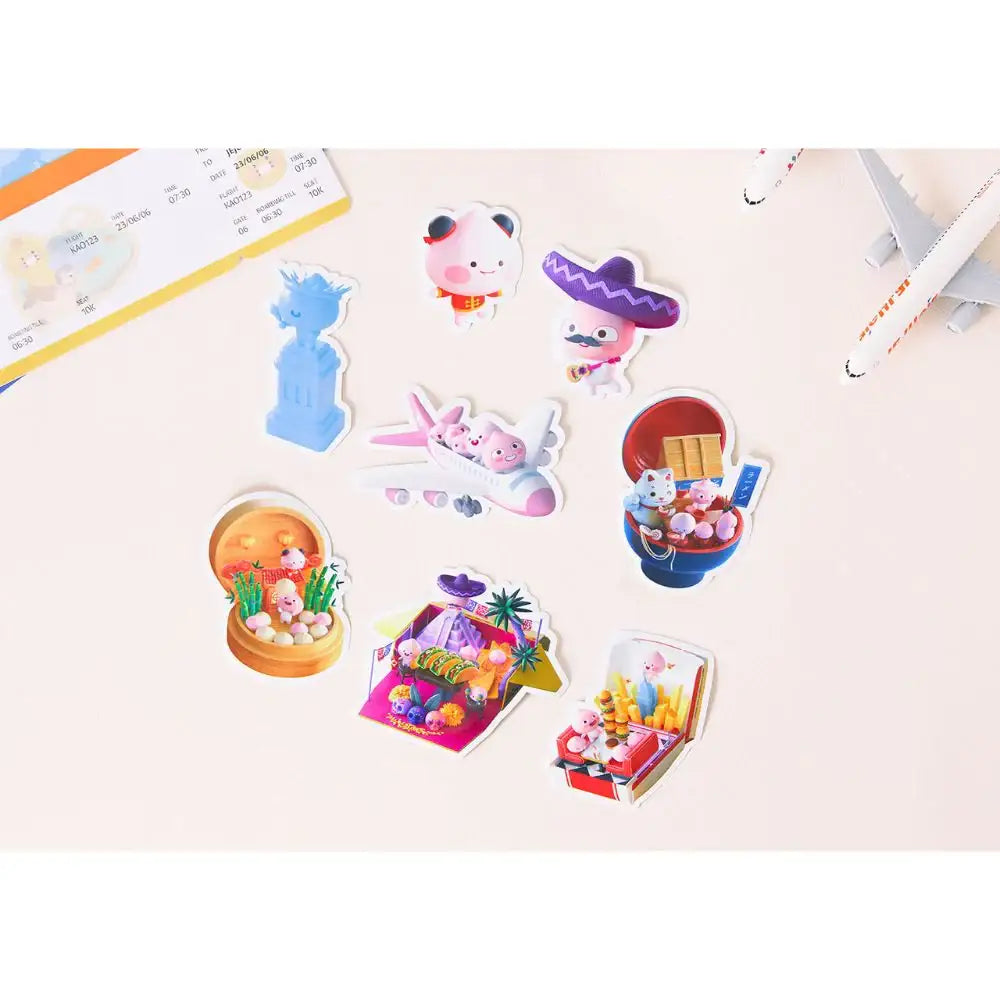 Kakao Friends - Apeach Imagination Tour Sticker Set - Kakao Friends - Home & Living, Accessories - Harumio