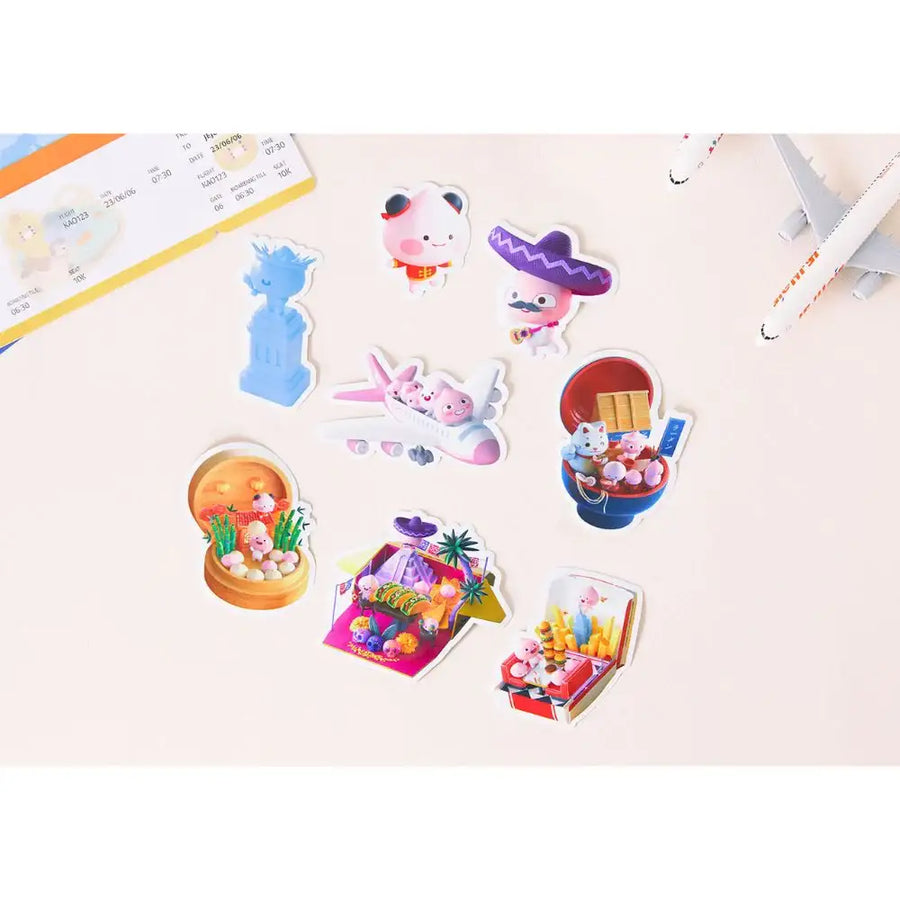 Kakao Friends - Apeach Imagination Tour Sticker Set - Kakao Friends - Home & Living, Accessories - Harumio