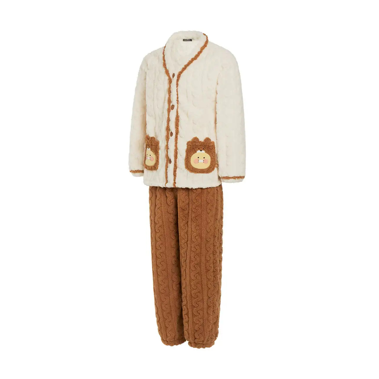 Kakao Friends - Cabin in the Forest Choonsik Brown Pyjamas Set - Kakao Friends - Clothing - Harumio