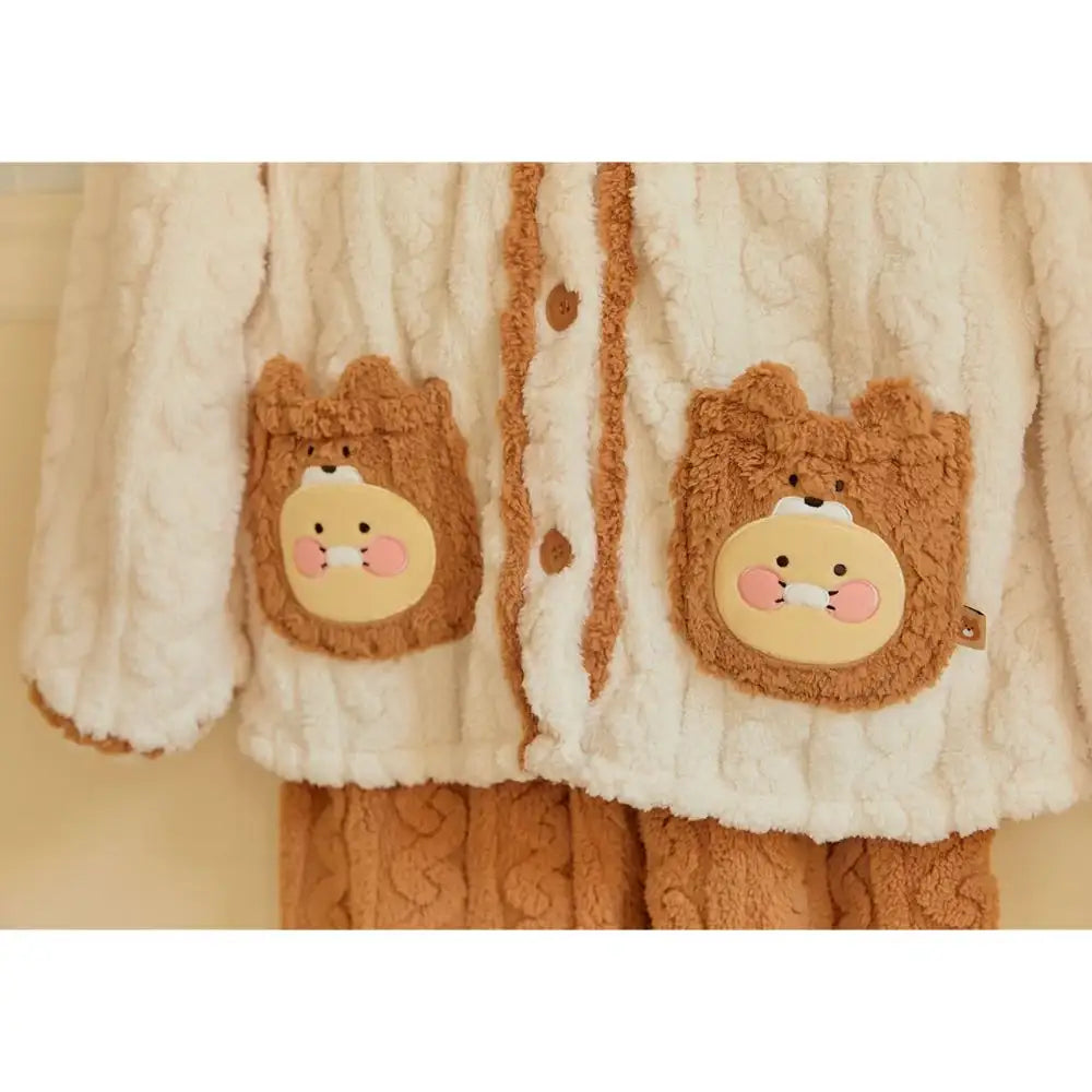 Kakao Friends - Cabin in the Forest Choonsik Brown Pyjamas Set - Kakao Friends - Clothing - Harumio