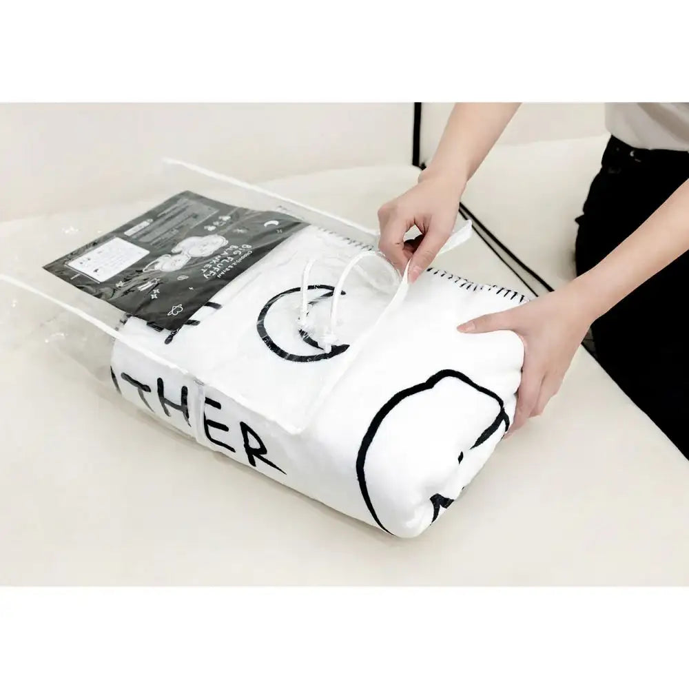 Kakao Friends - Doodle Doodle Ryan & Choonsik Large Fleece Blanket - Kakao Friends - Home & Living, Accessories - Harumio