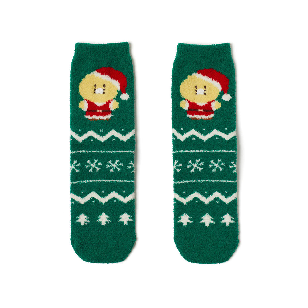 Kakao Friends - Santa Choonsik Fluffy Socks
