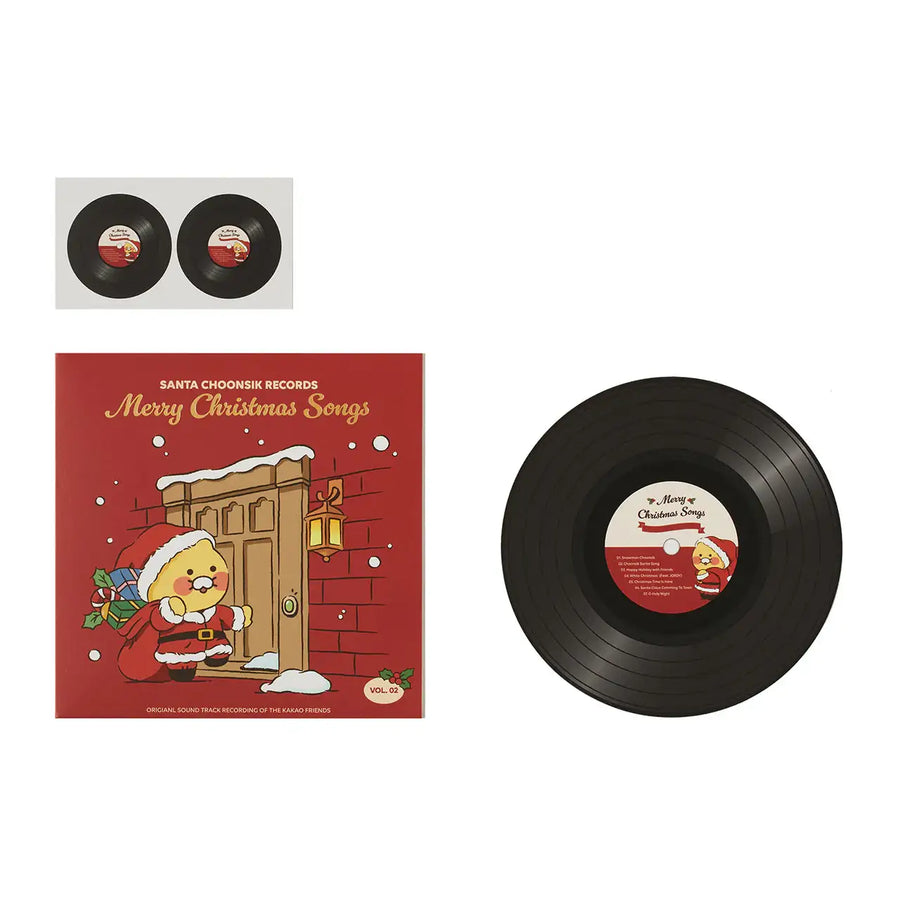 Kakao Friends - Santa Choonsik Merry Christmas Songs LP Card - Kakao Friends - Home & Living, Accessories - Harumio