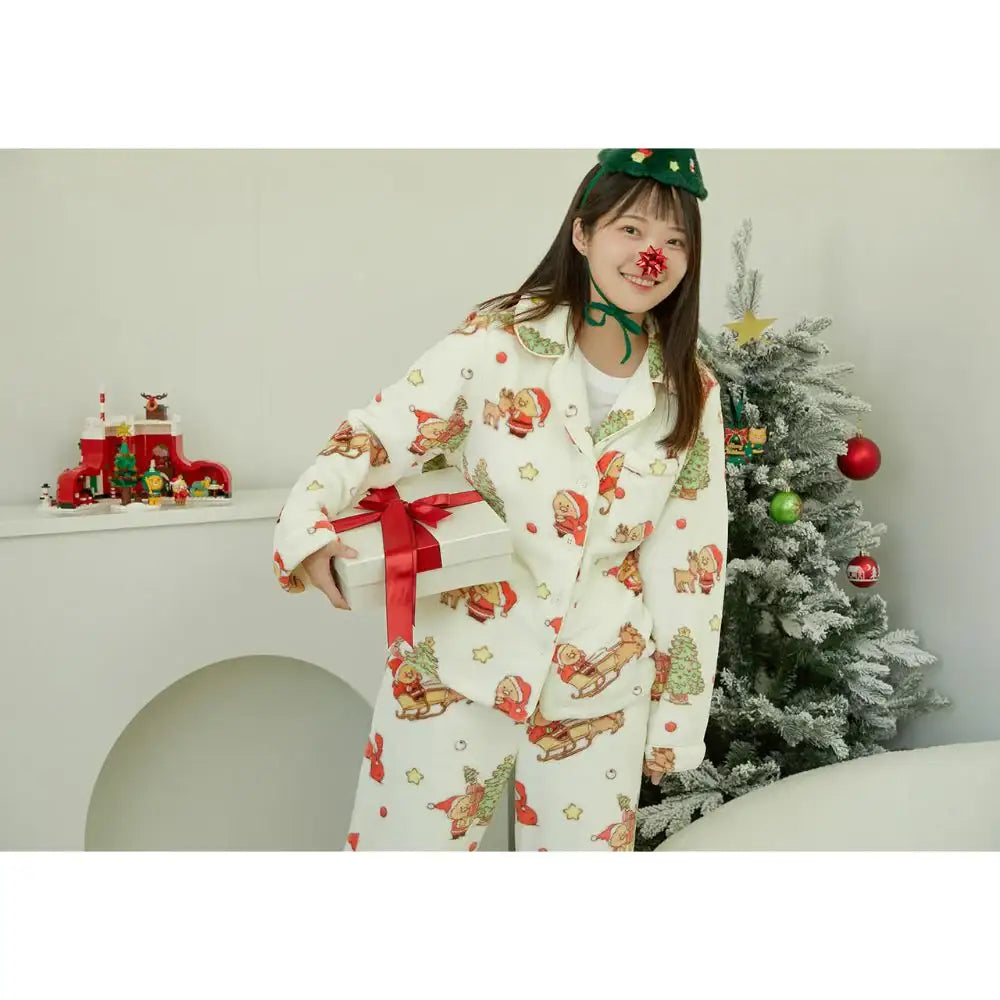 Kakao Friends - Dear My Santa Fluffy Pajamas Set - Kakao Friends - Home & Living, Accessories - Harumio