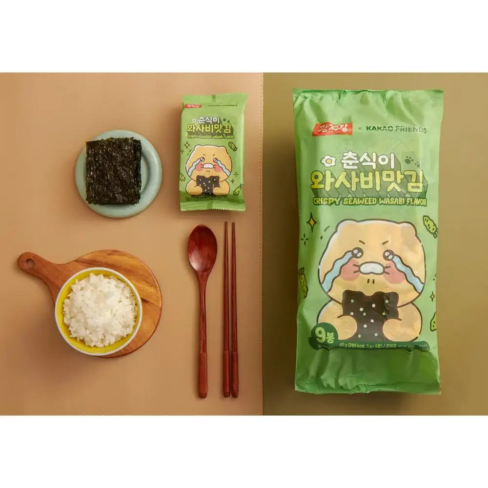 Gwangcheon Kim x Kakao Friends - Choonsik Crispy Seaweed (Wasabi Flavour) - Gwangcheon Kim x Kakao Friends - Home & Living, Accessories - Harumio