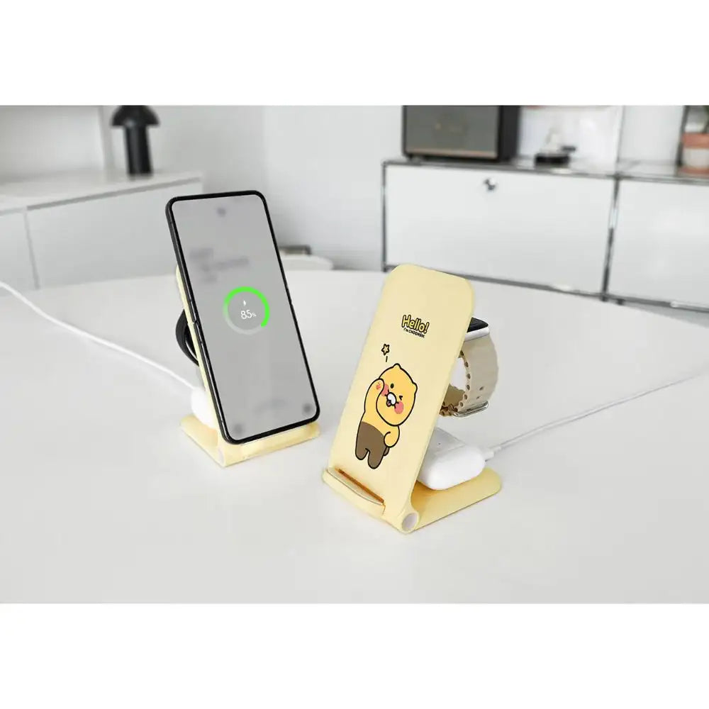 Kakao Friends - Hello Choonsik 3 in 1 Foldable Wireless Charging Stand (iPhone) - Kakao Friends - Face Wash Headband - Harumio