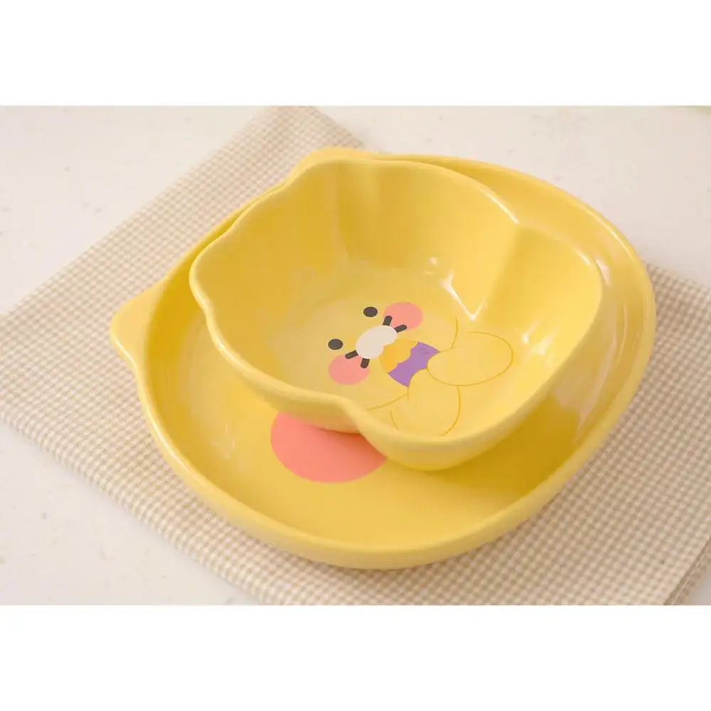 Kakao Friends - Ryan & Choonsik Ceramic Plate & Bowl Set - Kakao Friends - Home & Living, Accessories - Harumio