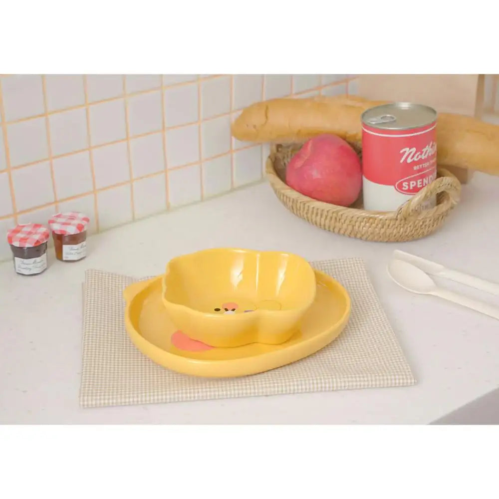 Kakao Friends - Ryan & Choonsik Ceramic Plate & Bowl Set - Kakao Friends - Home & Living, Accessories - Harumio