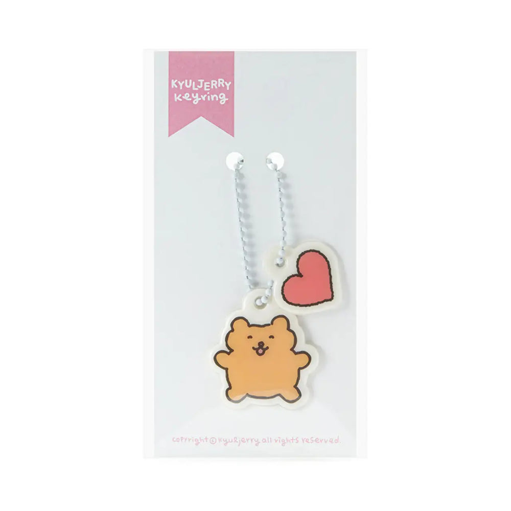 Kakao Friends - KYULJERRY Bearku Heart Keychain - Kakao Friends - Home & Living, Accessories - Harumio