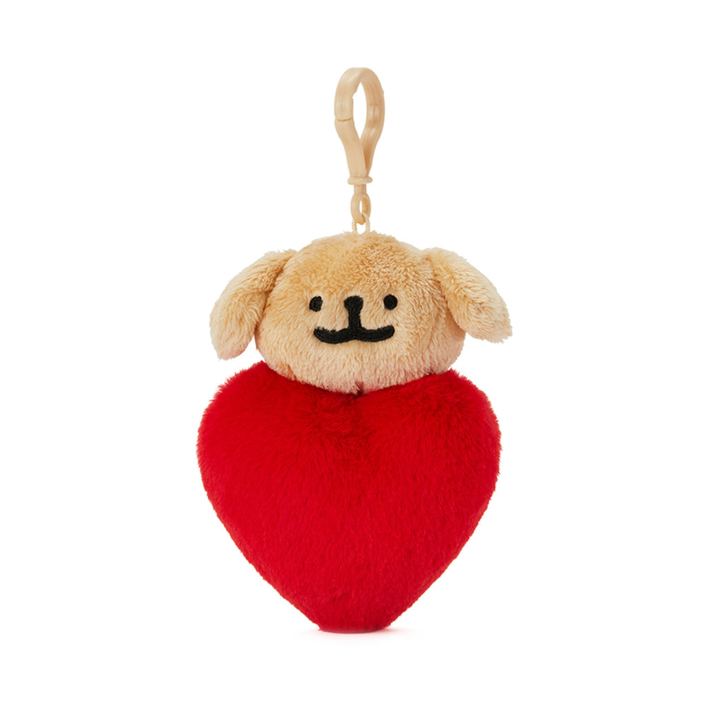 Kakao Friends - Retriever Heart Pom Pom Plush Doll Keyring