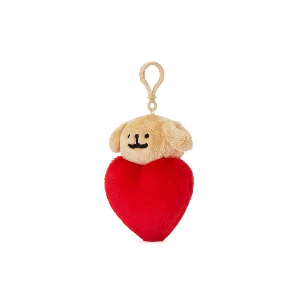 Kakao Friends - Retriever Heart Pom Pom Plush Doll Keyring - Kakao Friends - Home & Living, Accessories - Harumio