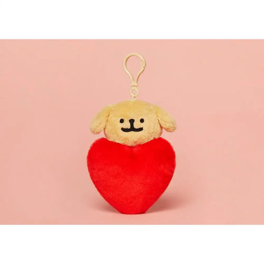 Kakao Friends - Retriever Heart Pom Pom Plush Doll Keyring - Kakao Friends - Home & Living, Accessories - Harumio