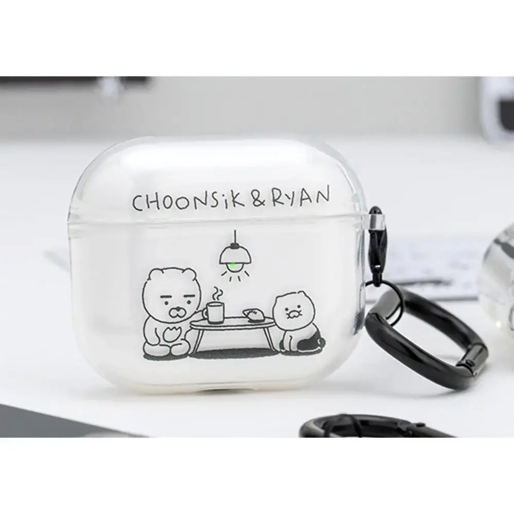 Kakao Friends - Ryan & Choonsik AirPods 3 Tea Time Transparent Case