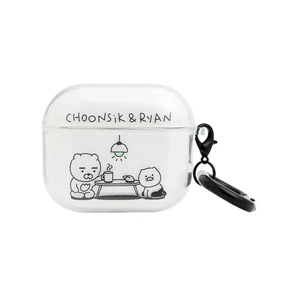 Kakao Friends - Ryan & Choonsik AirPods 3 Tea Time Transparent Case