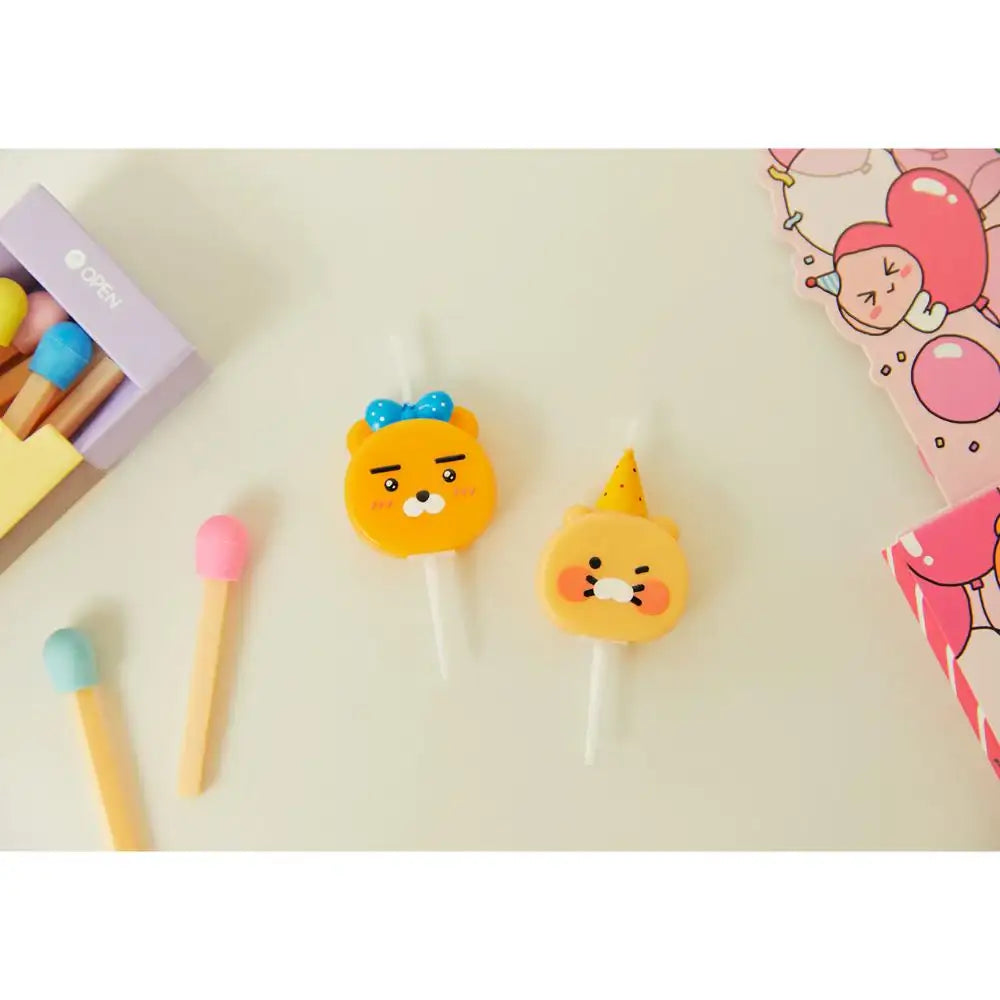 Kakao Friends - Ryan & Choonsik Bling Party Face Candle - Kakao Friends - Home & Living, Accessories - Harumio