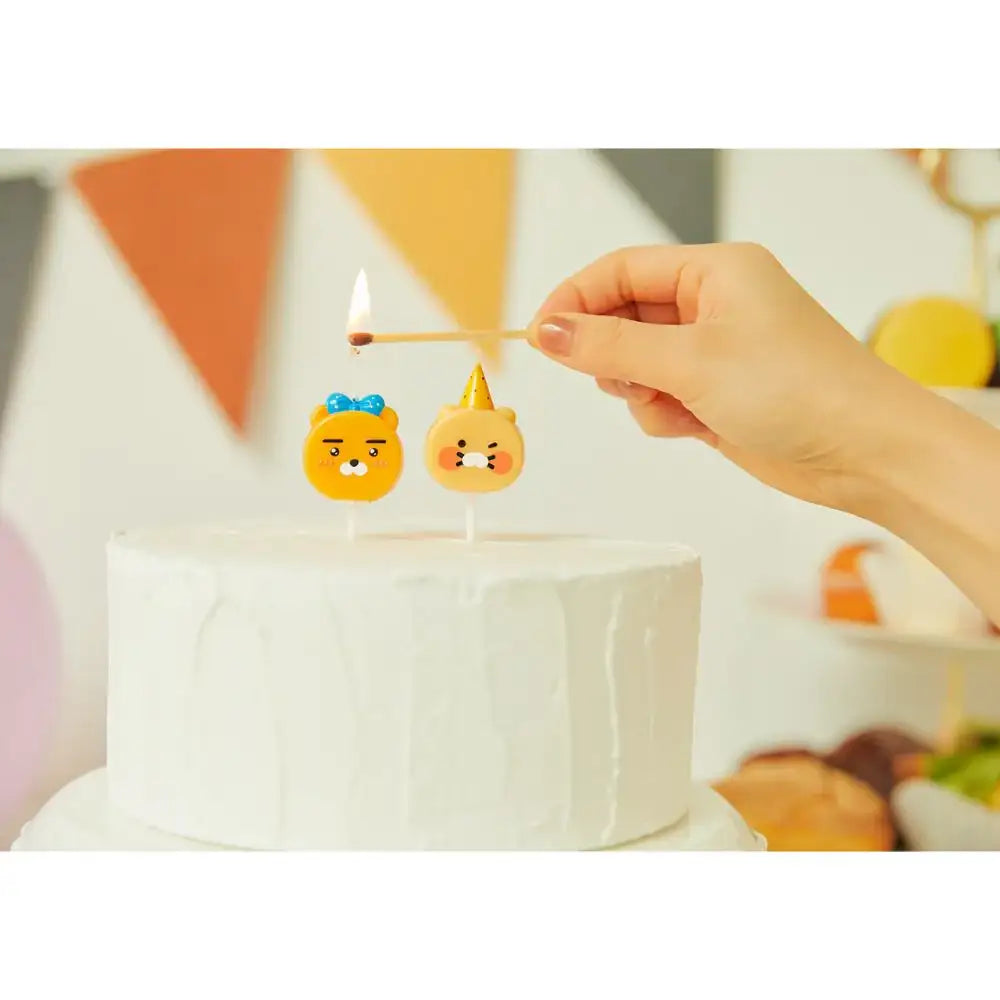 Kakao Friends - Ryan & Choonsik Bling Party Face Candle - Kakao Friends - Home & Living, Accessories - Harumio
