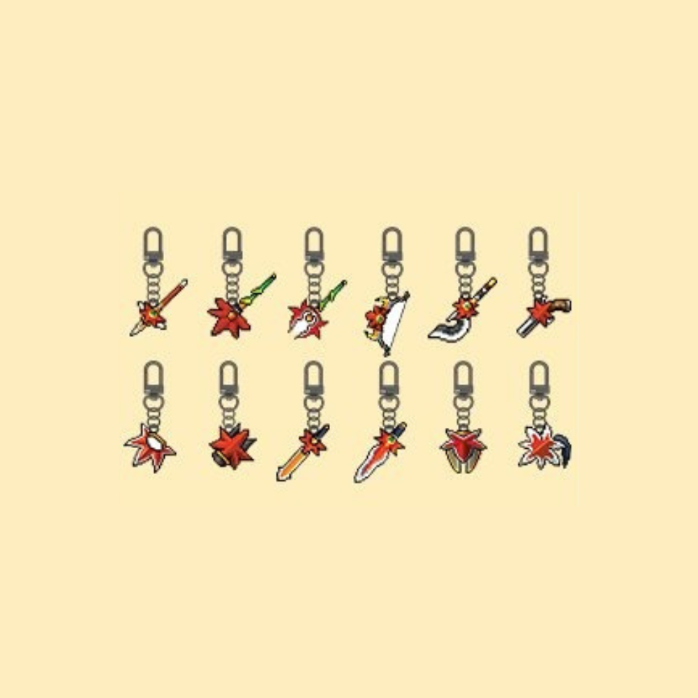 MapleStory 21st Anniversary: Maple Adventure Camp - Maple Weapon Metal Keychain (Random)