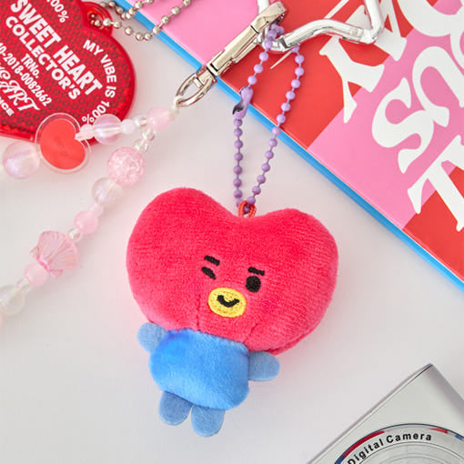 BT21 - BABY PEARL Doll Keychain - Line Friends - Doll Keyring - Harumio