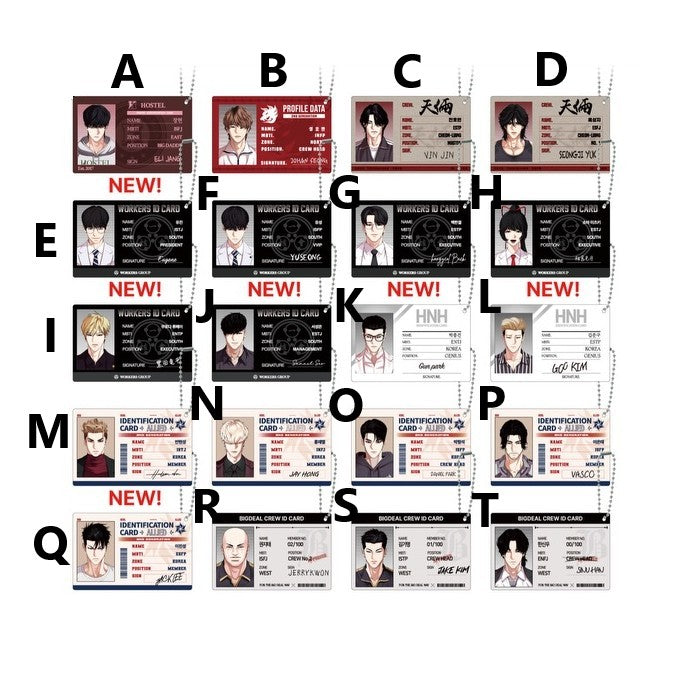 Lookism VVIP Popup Store - Profile Card Keychain