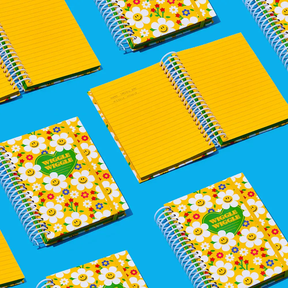 Wiggle Wiggle - Hardcover Spring Garden Notebook - Wiggle Wiggle - Notebook - Harumio