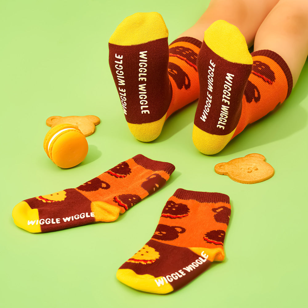 Wiggle Wiggle - Sweet Dessert Pattern Socks 3-Piece Set (Kids)