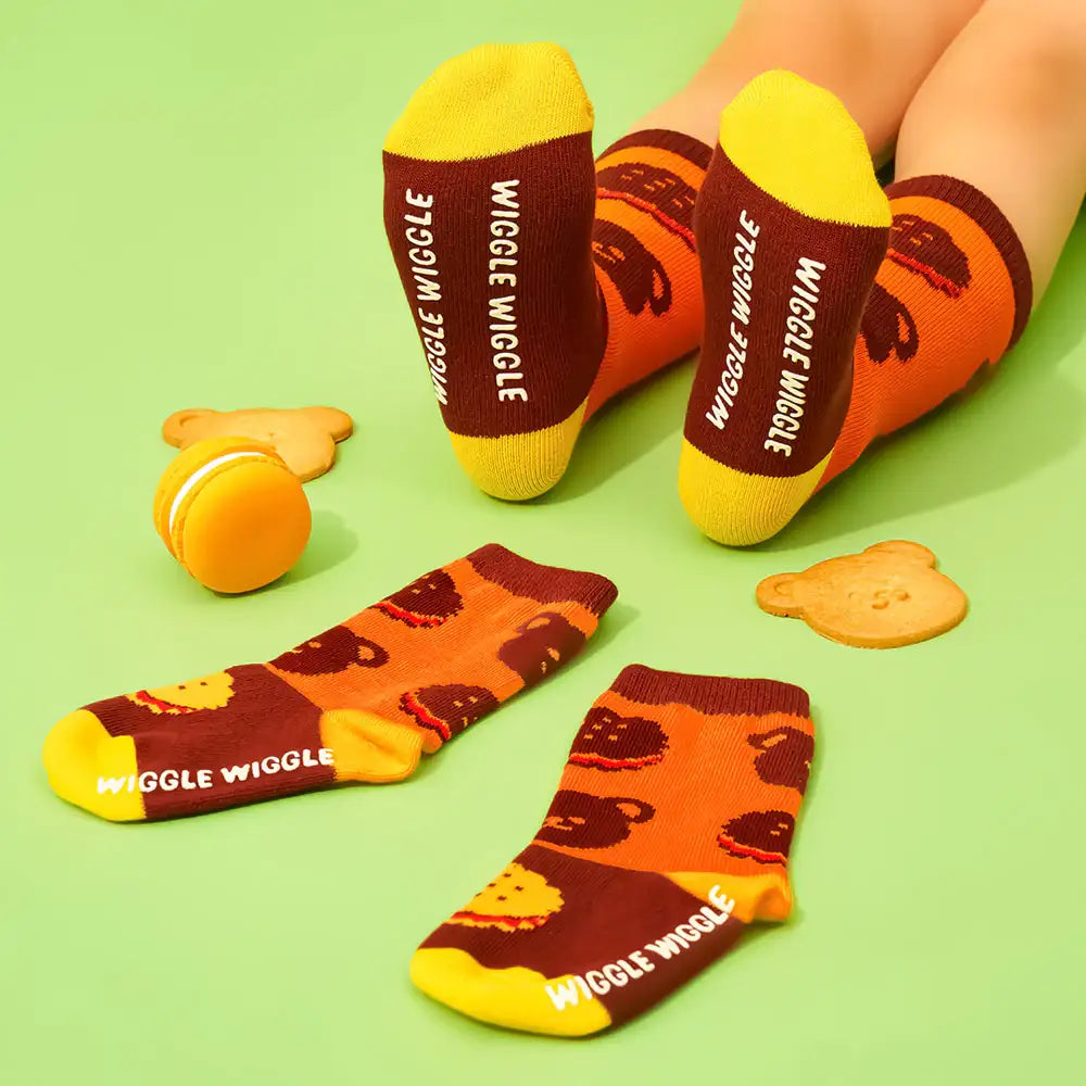 Wiggle Wiggle - Sweet Dessert Pattern Socks 3-Piece Set (Kids) - Wiggle Wiggle - Socks - Harumio
