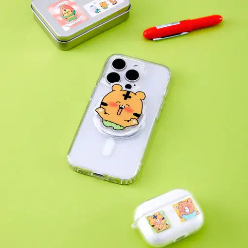 Coco the Timid Tiger - Acrylic Smart Grip - Webtoon Friends - Smart Grip - Harumio