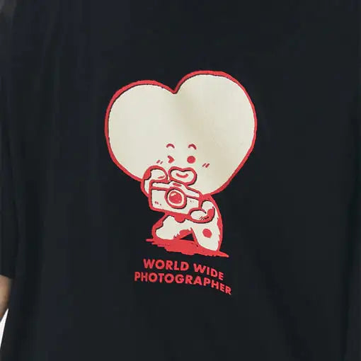 BT21 - TATA Worldwide Photographer Short Sleeve T-Shirt - BT21 - T-Shirt - Harumio
