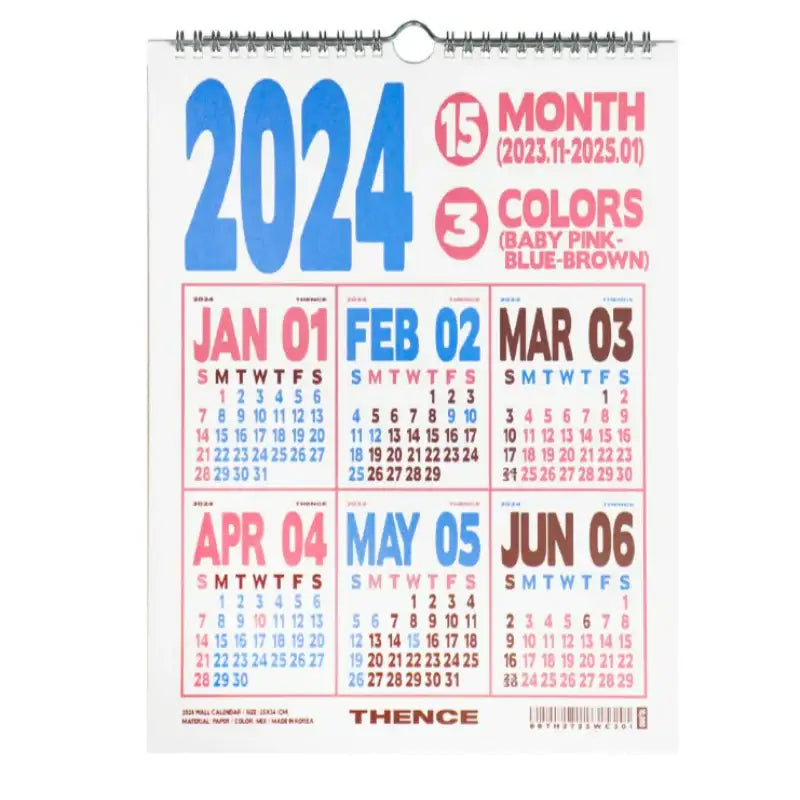 THENCE - 2024 Wall Calendar - THENCE - Wall Calendar - Harumio