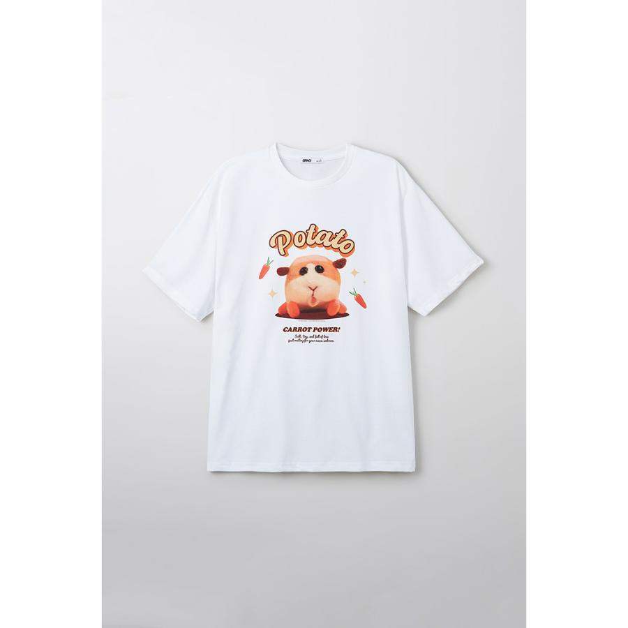 SPAO x Pui Pui Moruka - Short Sleeve T-Shirt (Orange) - SPAO - T-Shirt - Harumio