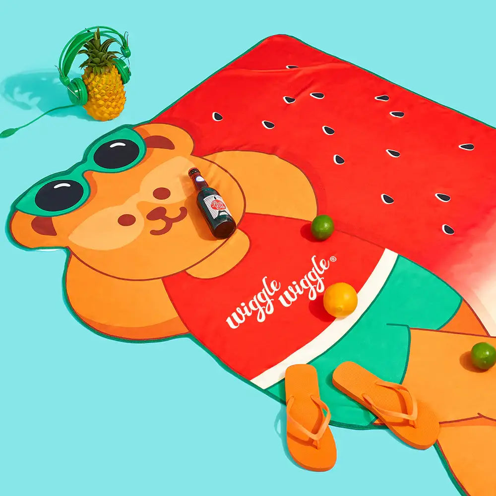 Wiggle Wiggle - Big Size Beach Towel - Wiggle Wiggle - Beach Towel - Harumio