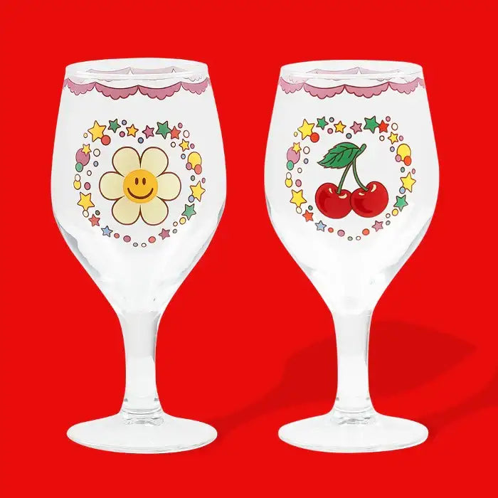 Wiggle Wiggle - Cherry and Bear Goblet Cup Set - Wiggle Wiggle - Home & Living, Accessories - Harumio