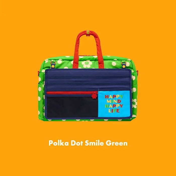 Wiggle Wiggle - Polka Dot Smile Green Multi Laptop Bag