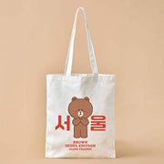 Line Friends - Brown Seoul Edition Eco Bag - Line Friends - Eco Bag - Harumio