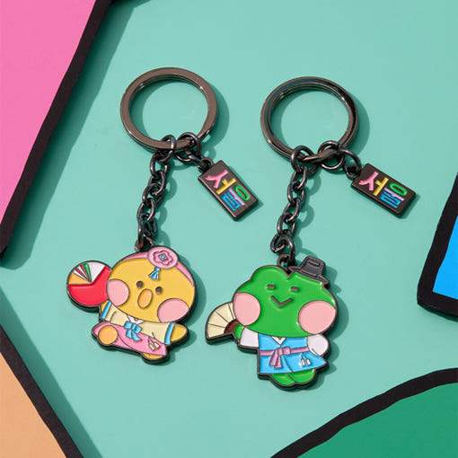 Line Friends - Minini Seoul Edition Metal Keyring - Line Friends - Metal Keyring - Harumio