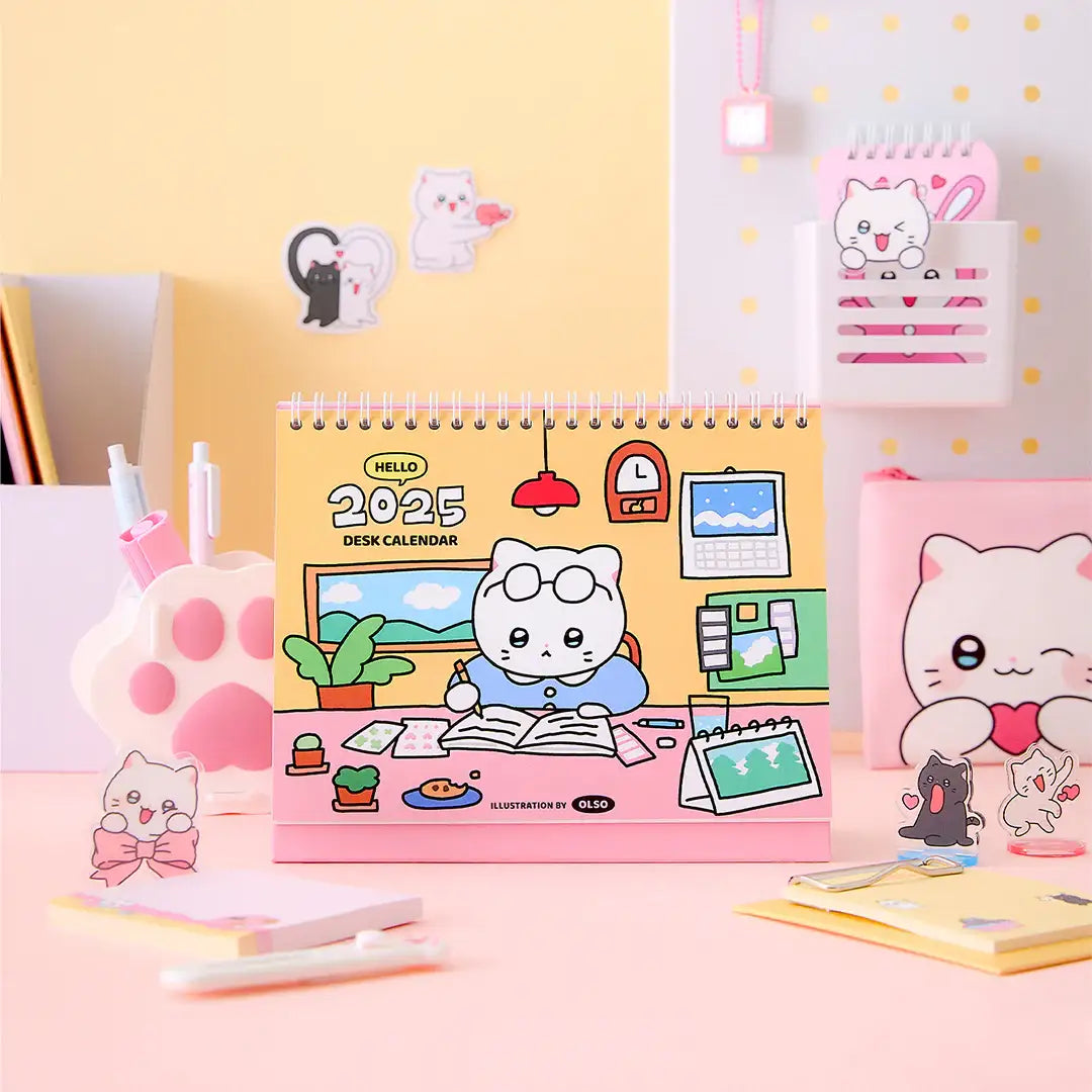 Meow Man - 2025 Desk Calendar - Webtoon Friends - Calendar - Harumio