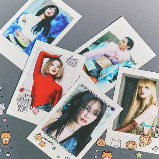 Line Friends - (G)I-DLE Minini Polaroid Tin Case Set - Line Friends - Polaroid - Harumio