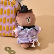 Line Friends - Brown Seoul Edition Hanbok Costume Doll Keychain - Line Friends - Doll Keyring - Harumio